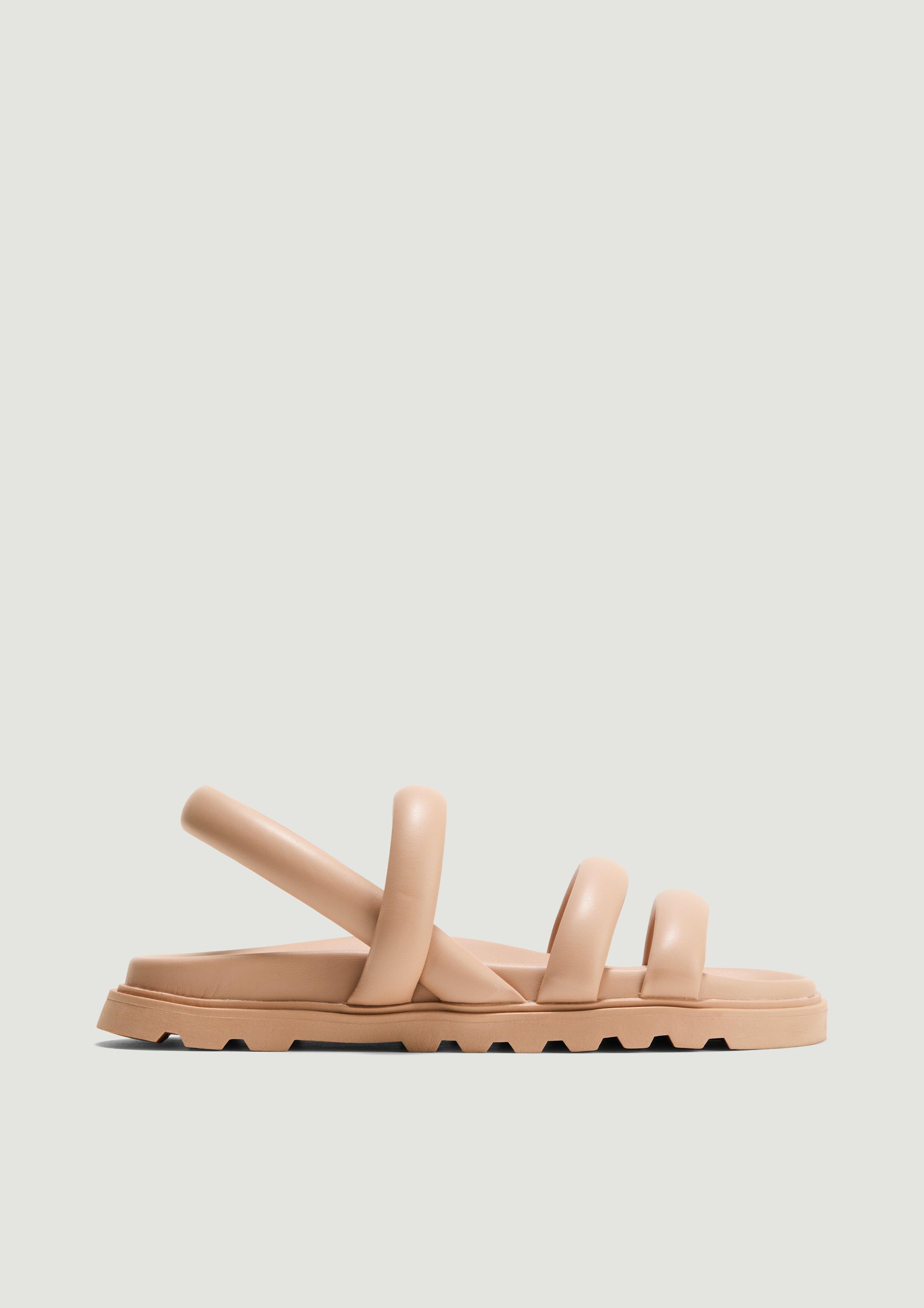 Sandalen in Glattleder-Optik  6007738-544