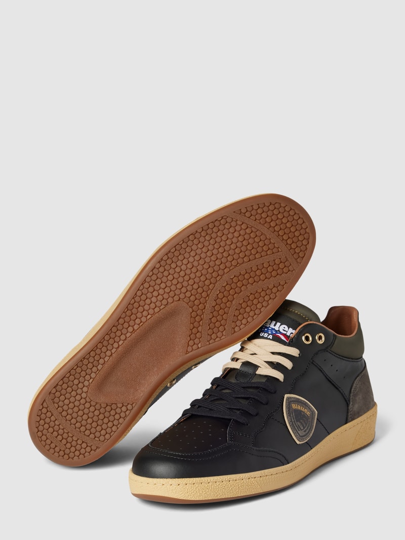 Sneaker aus Leder mit Logo-Patch Modell 'MURRAY' in schwarz