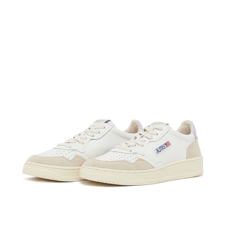 Autry Wmns Medalist Low leat/suede wht/pslilac