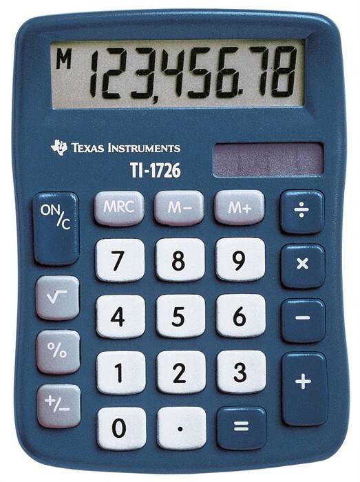 Texas Instruments Tischrechner TI-1726 83 mm Blau