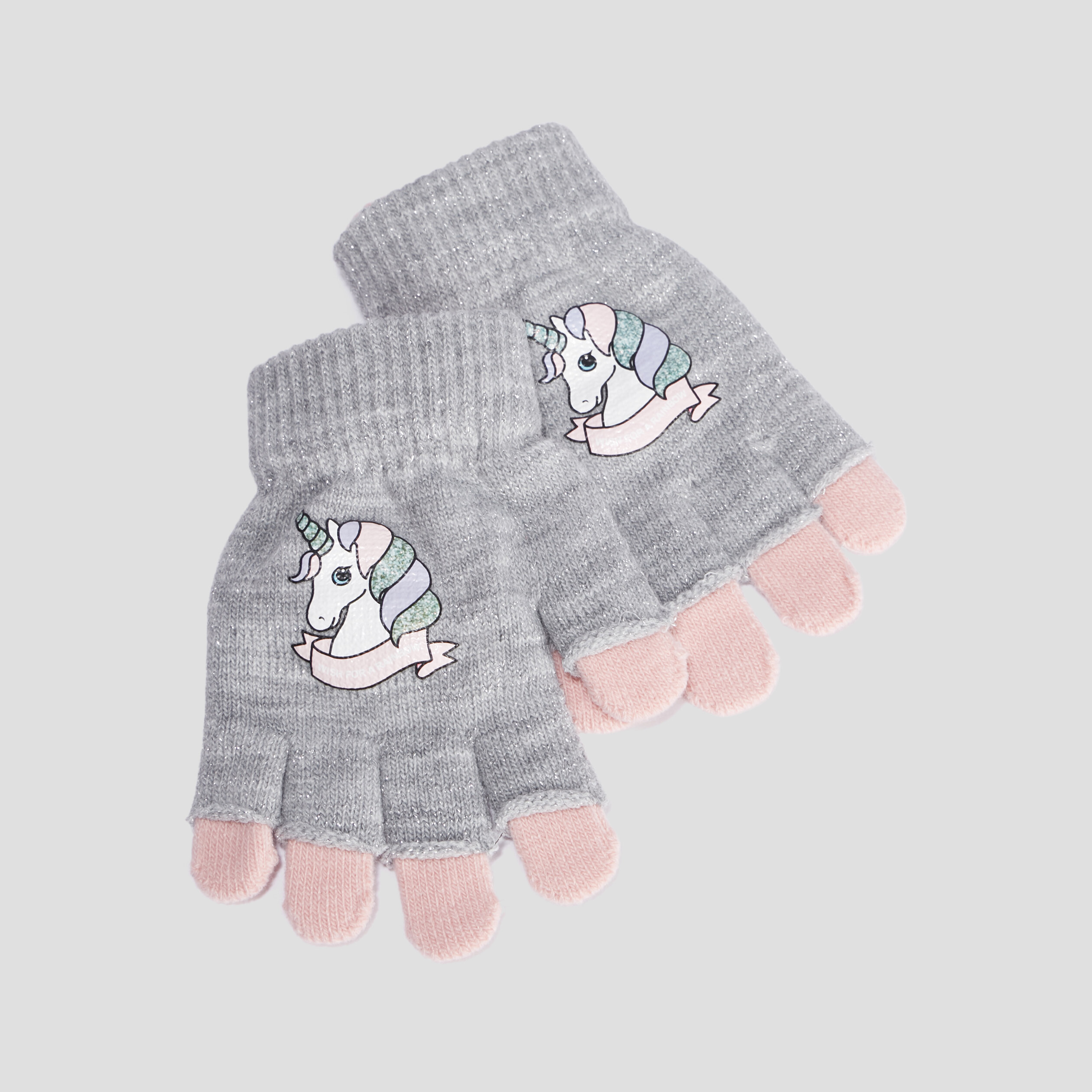 Gants effet superposé gris fille | La Halle