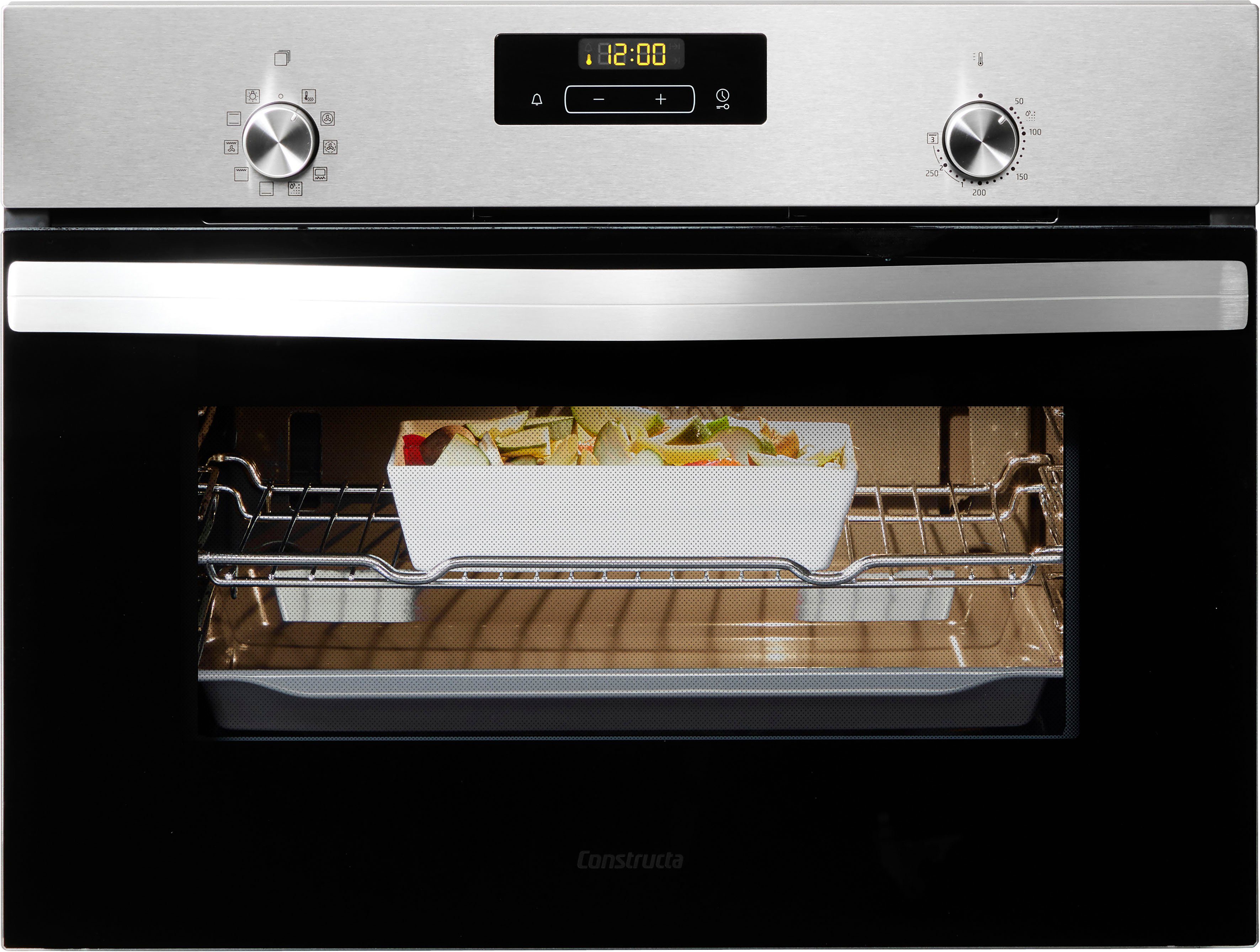 Constructa Einbaubackofen CC3M61052, mit Teleskopauszug nachrüstbar, Hydrolyse