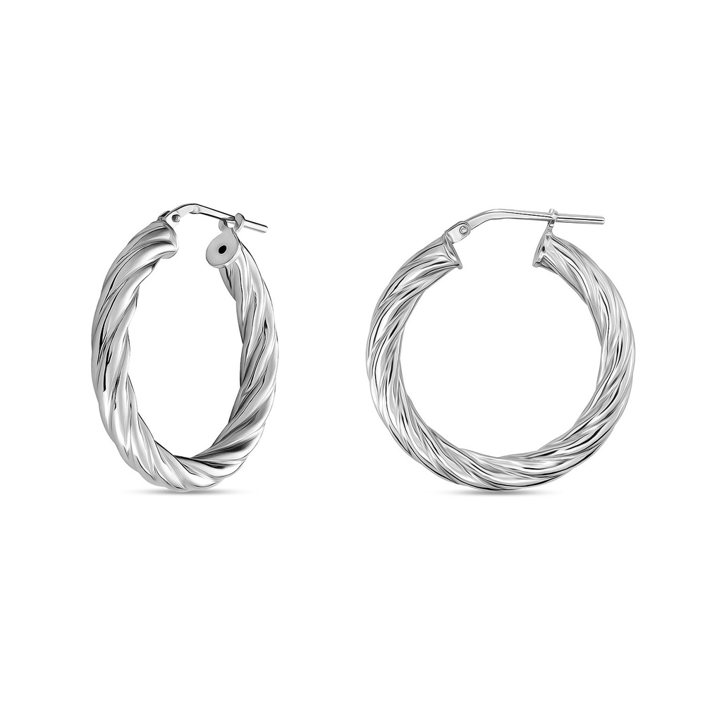 FAVS Créoles 925 Argent Boucles d'oreilles