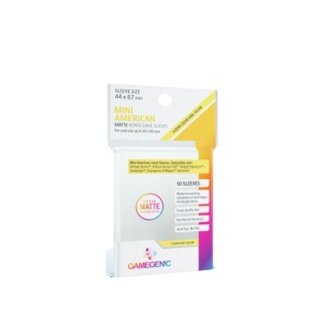Gamegenic - Matte Mini American-Sized Boardgame Sleeves 44 x 67 mm - Clear (50)