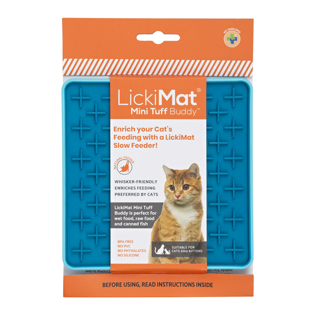 LickiMat Buddy Mini Tuff Leckmatte für Katzen Türkis