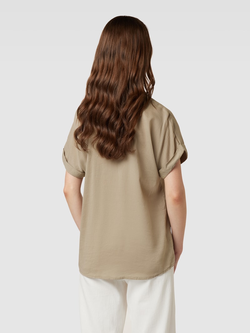 Blusenshirt mit Umlegekragen in schilf