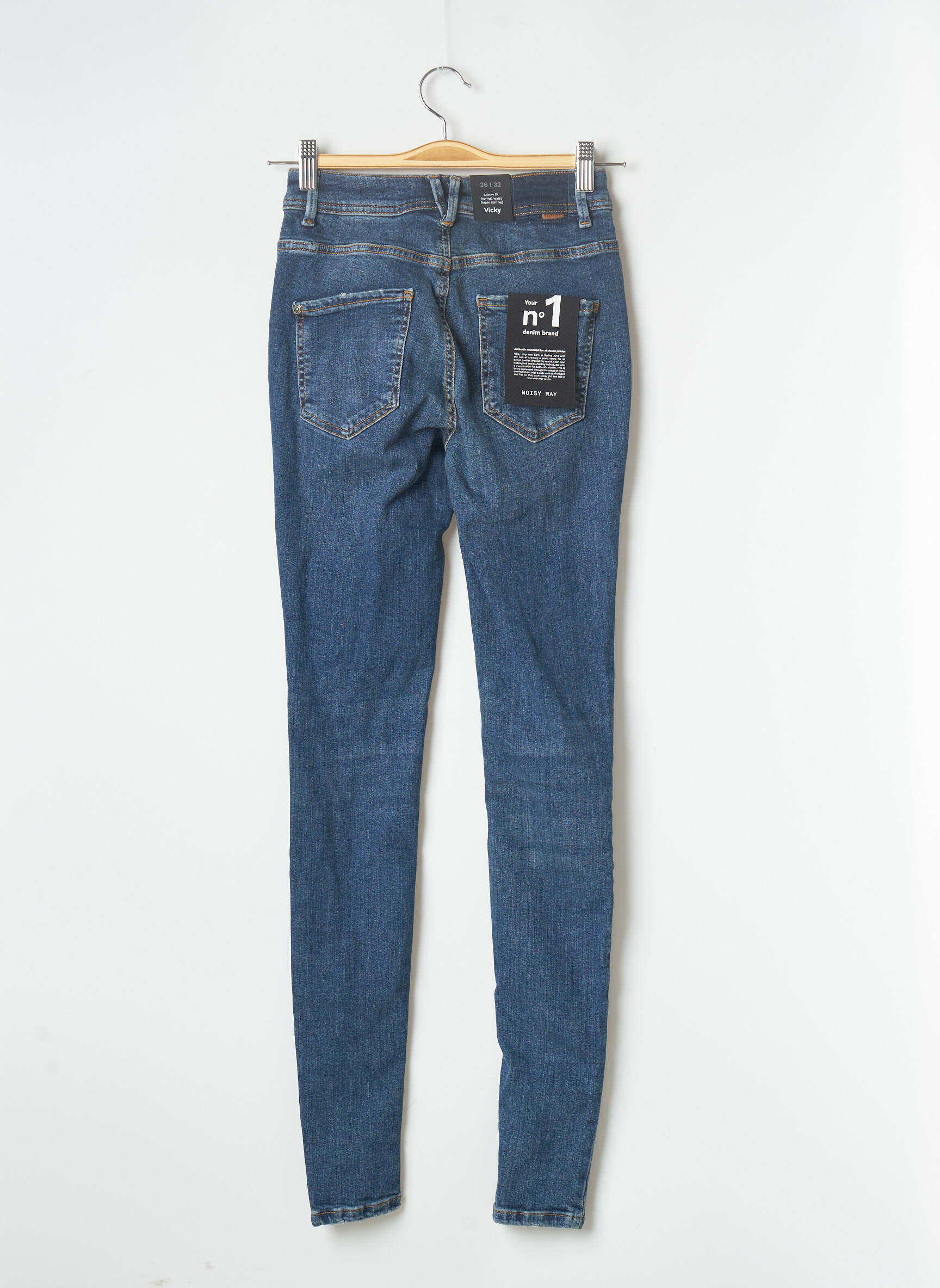 Noisy May Jeans Skinny Femme couleur bleu
