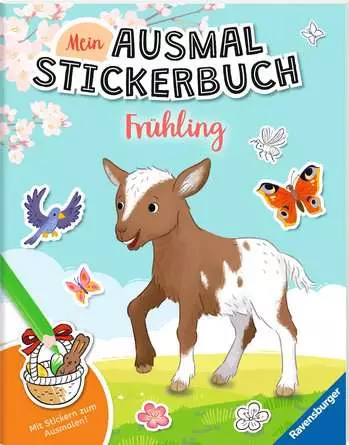 Mein Ausmalstickerbuch: Frühling