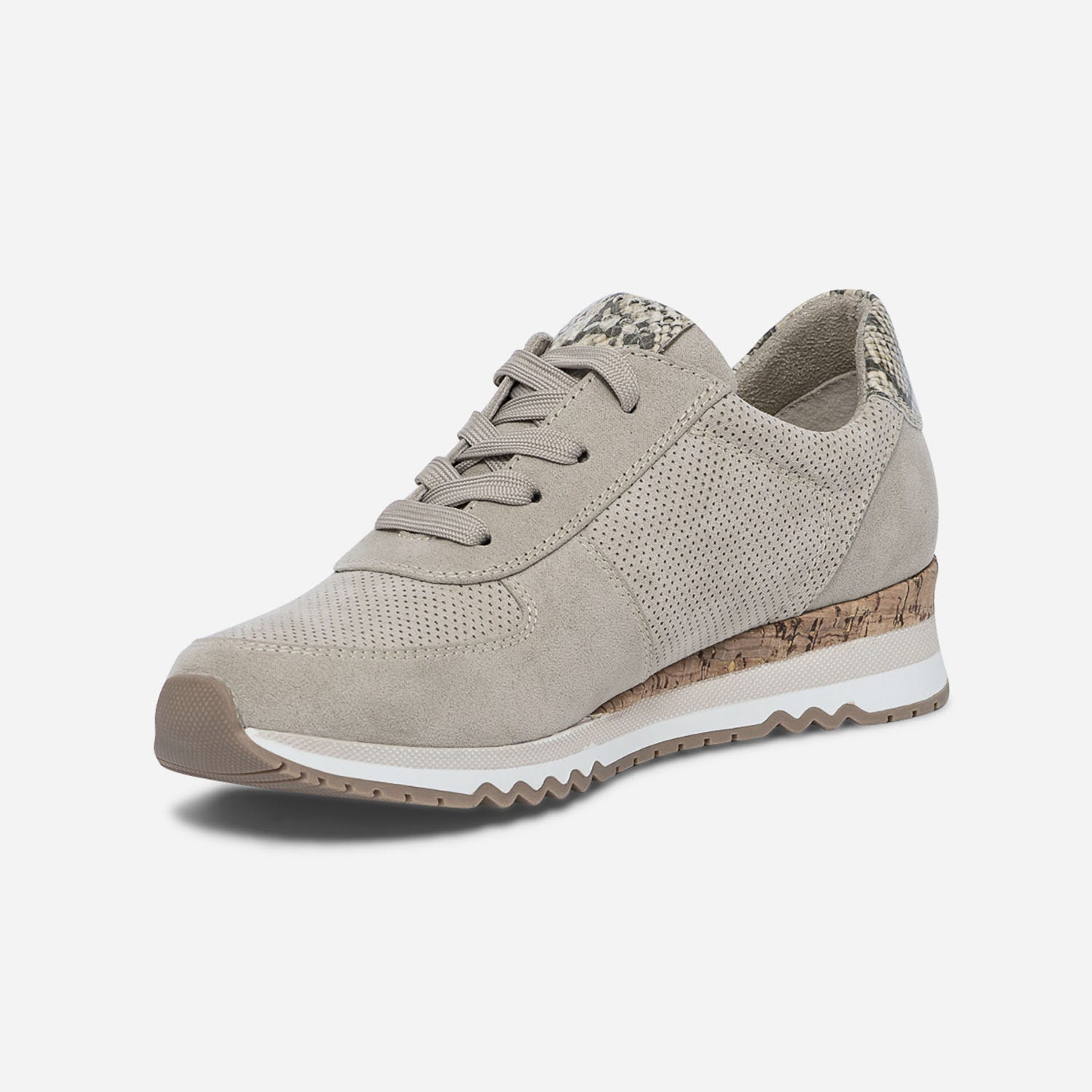 Tennis MARCO TOZZI beige et imprimé python