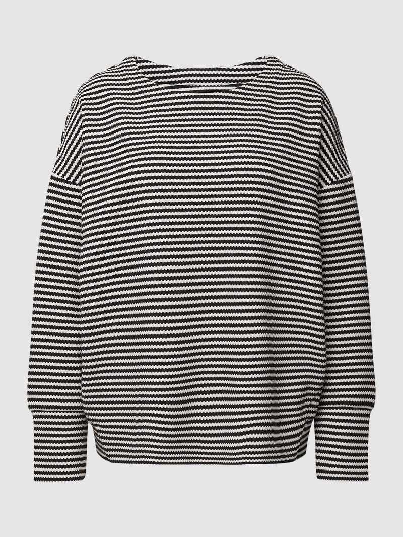 Sweatshirt mit Streifenmuster in weiß