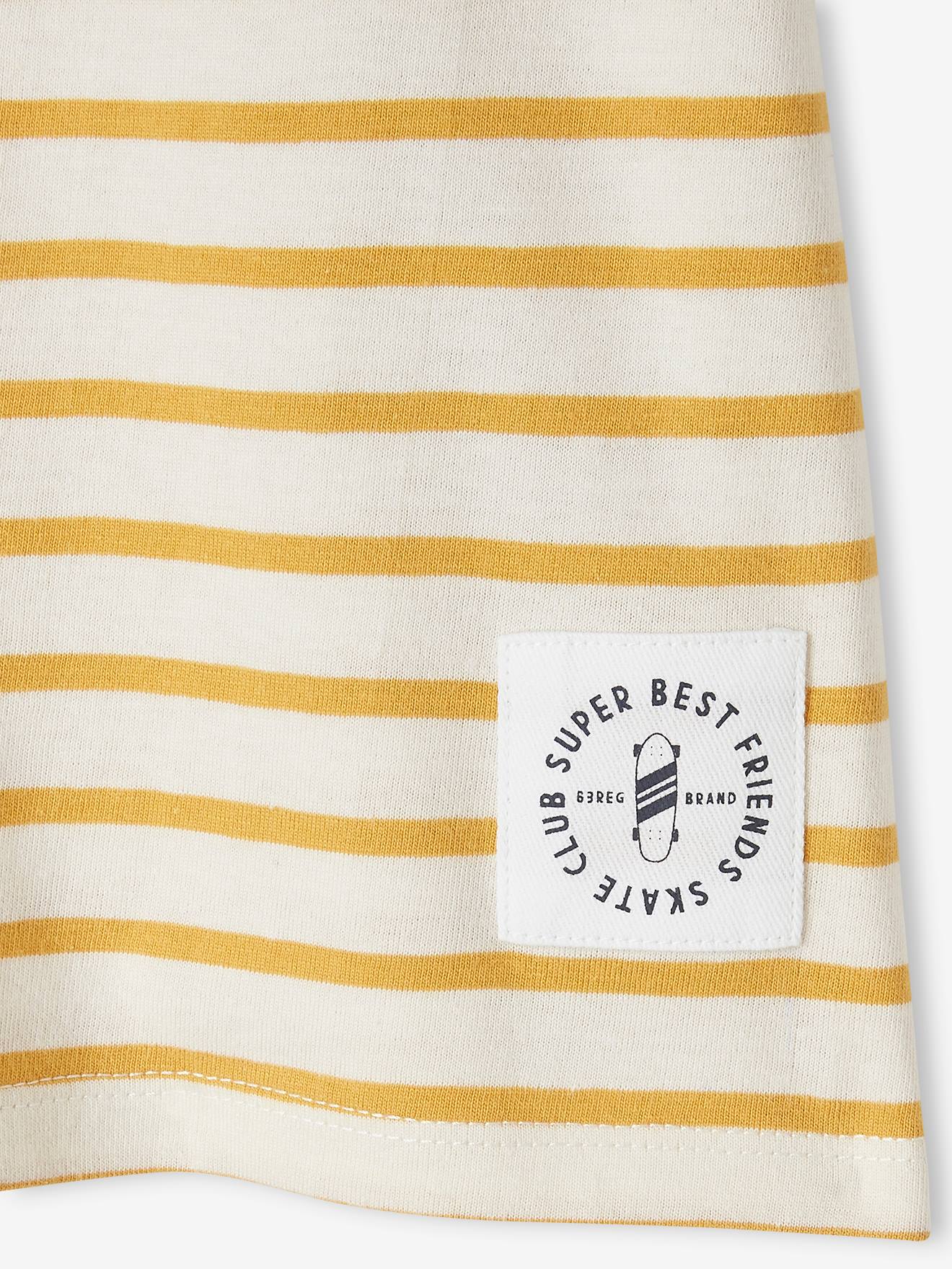 Vertbaudet Jungen T-Shirt mit Streifen Oeko-Tex - gelb gestreift
