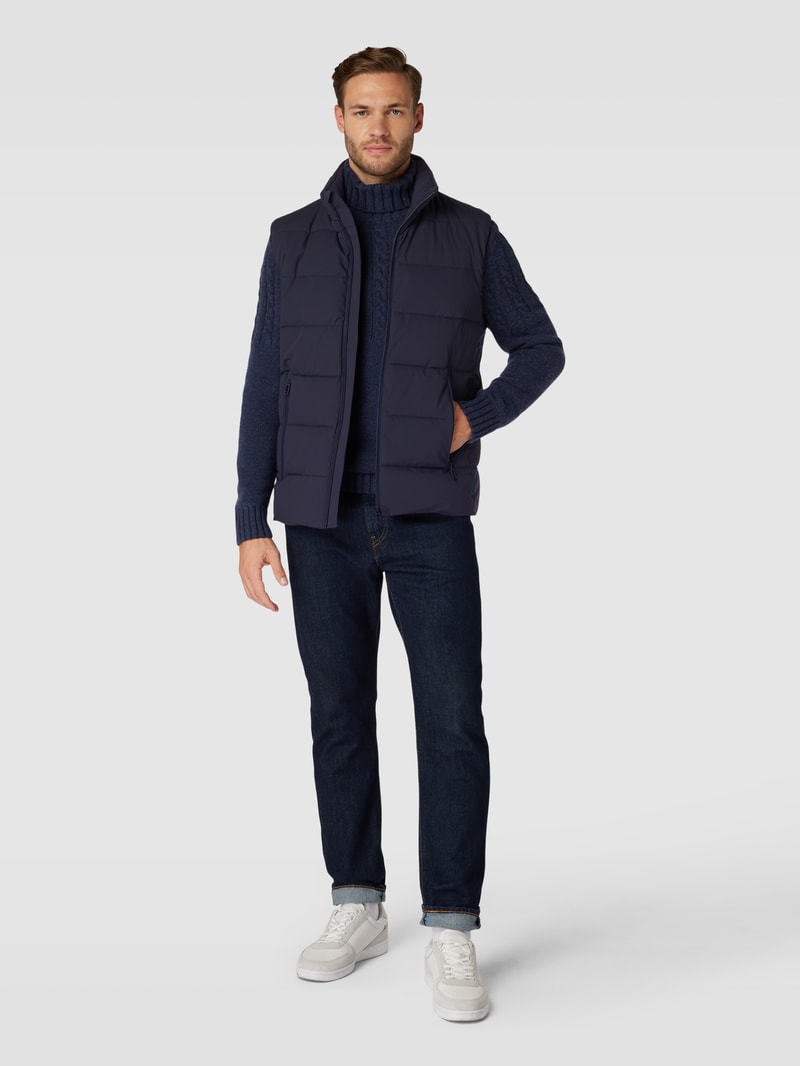 Steppweste mit Stehkragen Modell 'Alix' in marineblau