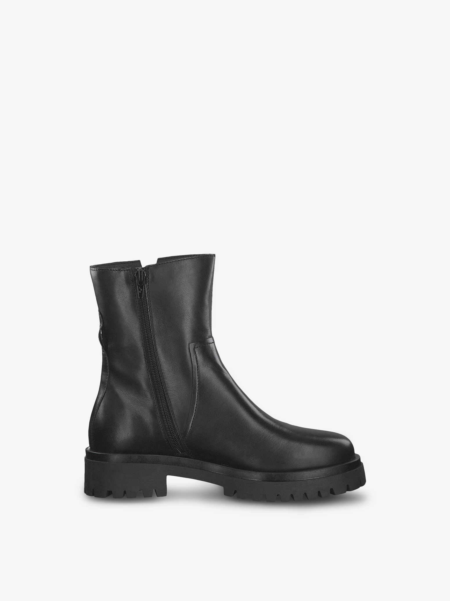 Bottine en cuir - noir
