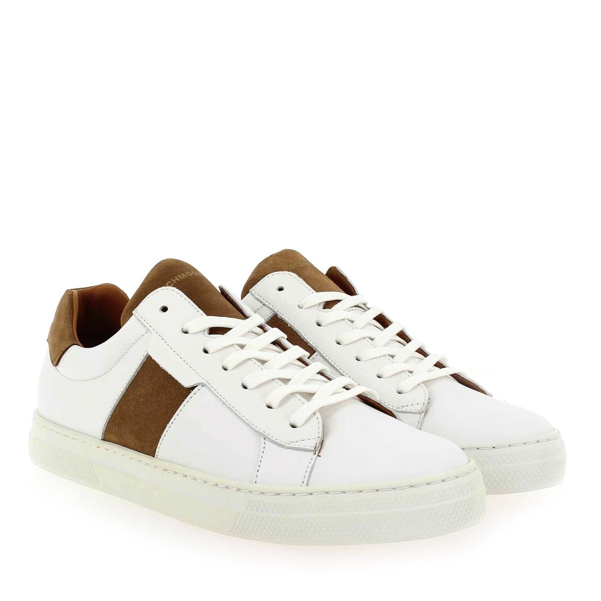 Schmoove  SPARK GANG NAPPA/SUEDE - Blanc cognac