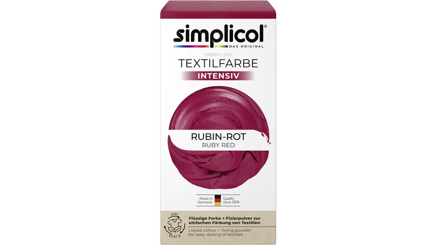 simplicol Textilfarbe intensiv Rubin-Rot 150 ml