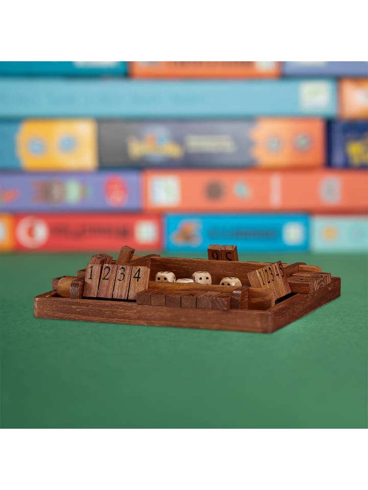 relaxdays Shut The Box Spiel in Braun/ Grün günstig kaufen onesize
