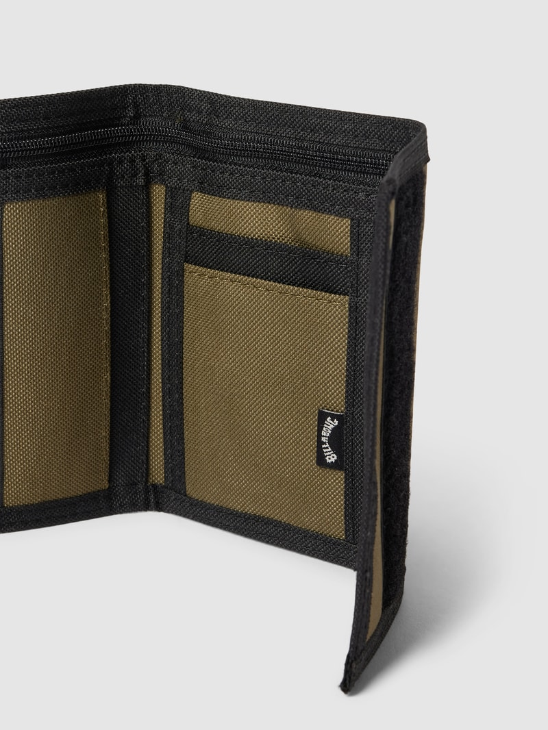 Portemonnaie mit Label-Stitching in khaki