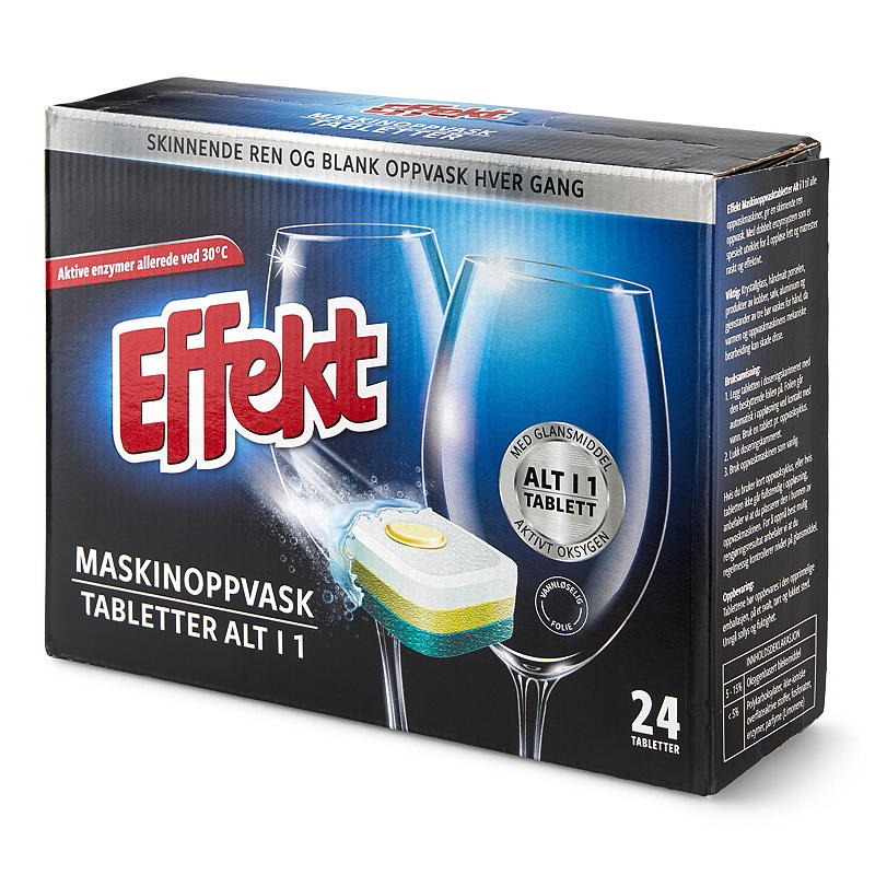 Effekt Maskinoppvask 24 stk Alt i Ett Effekt