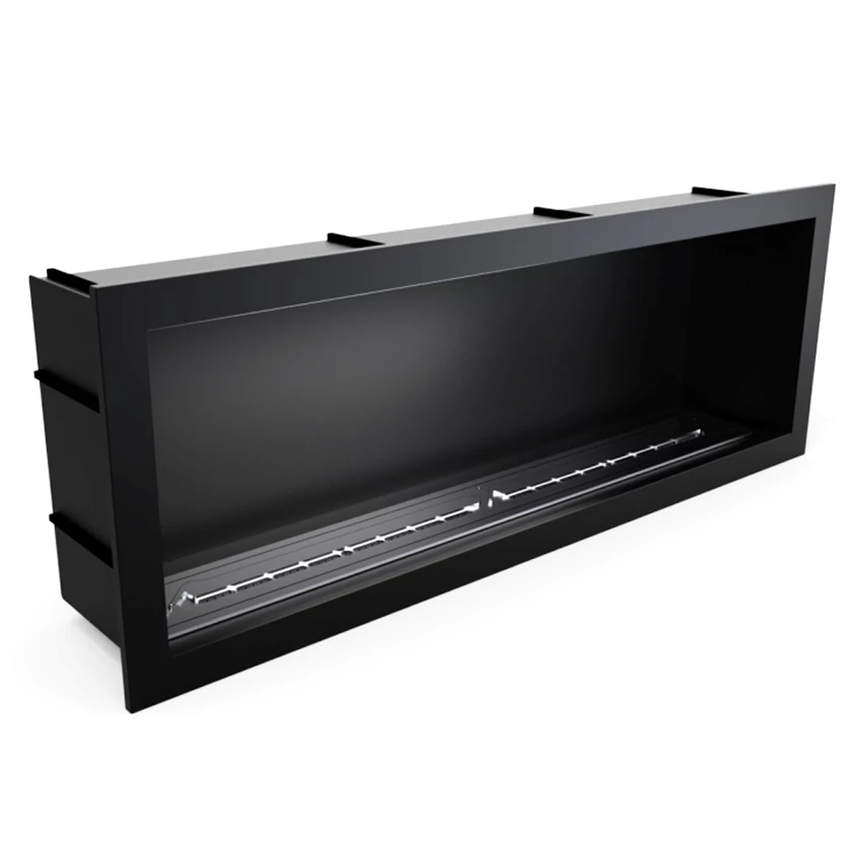 Icon Fires Icon Fires Slimline SFB1650 Bioethanol Kamin Schwarz, Einstellbare Flammen, H: 60 x B: 165 x T: 36,3 cm, Elegantes Design, Bioethanol Kamin, 9,8 kW, je nach Variante.