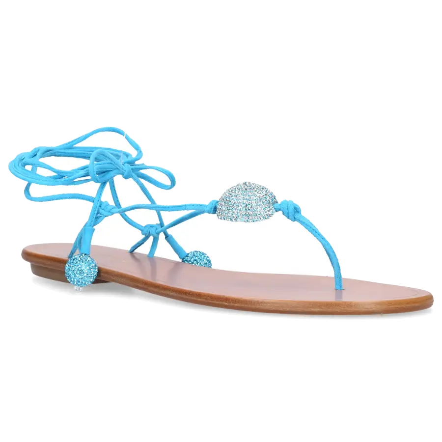 Aquazzura - Sandalen JACKIE Veloursleder - blau