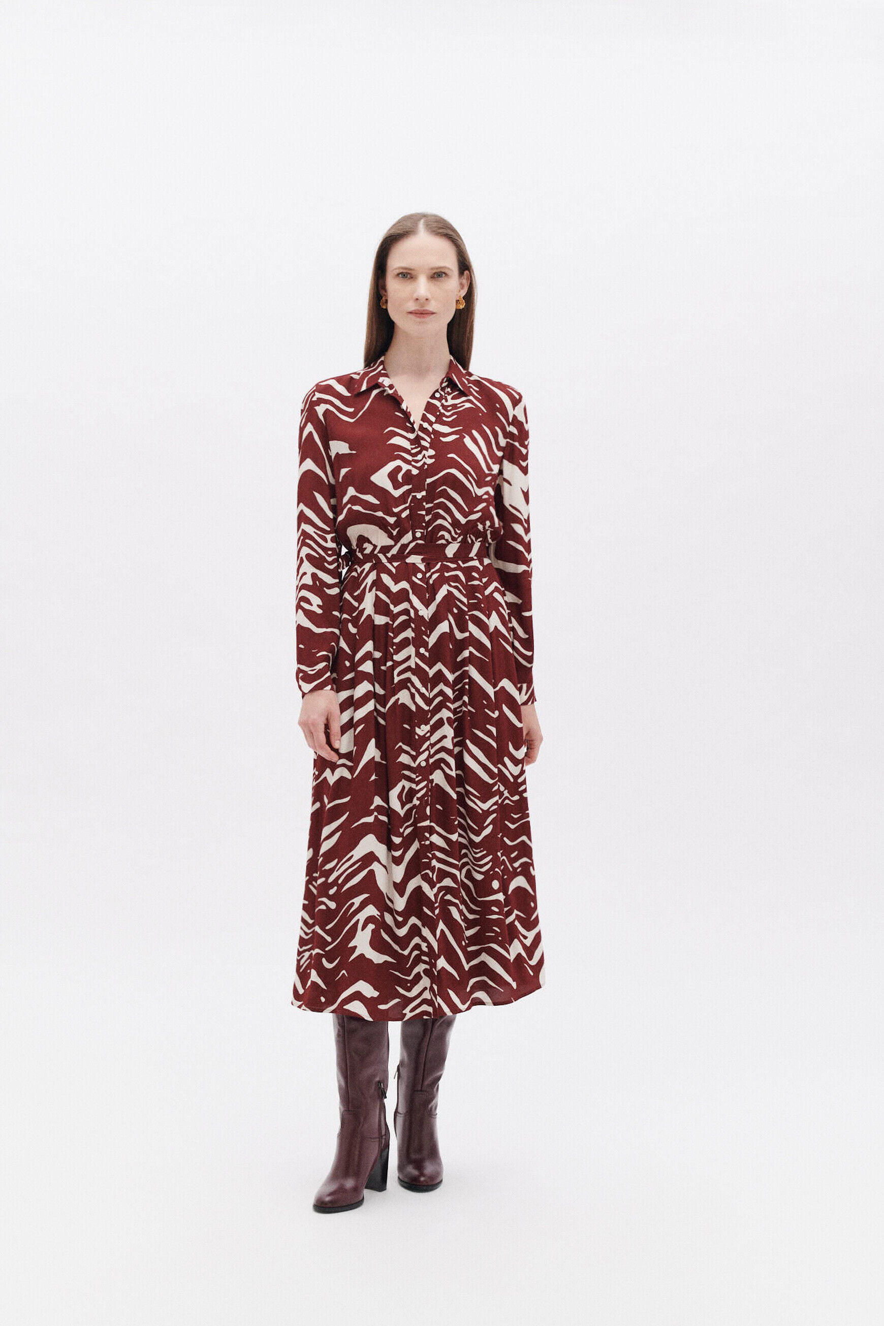 Robe rlilie bordeaux femme