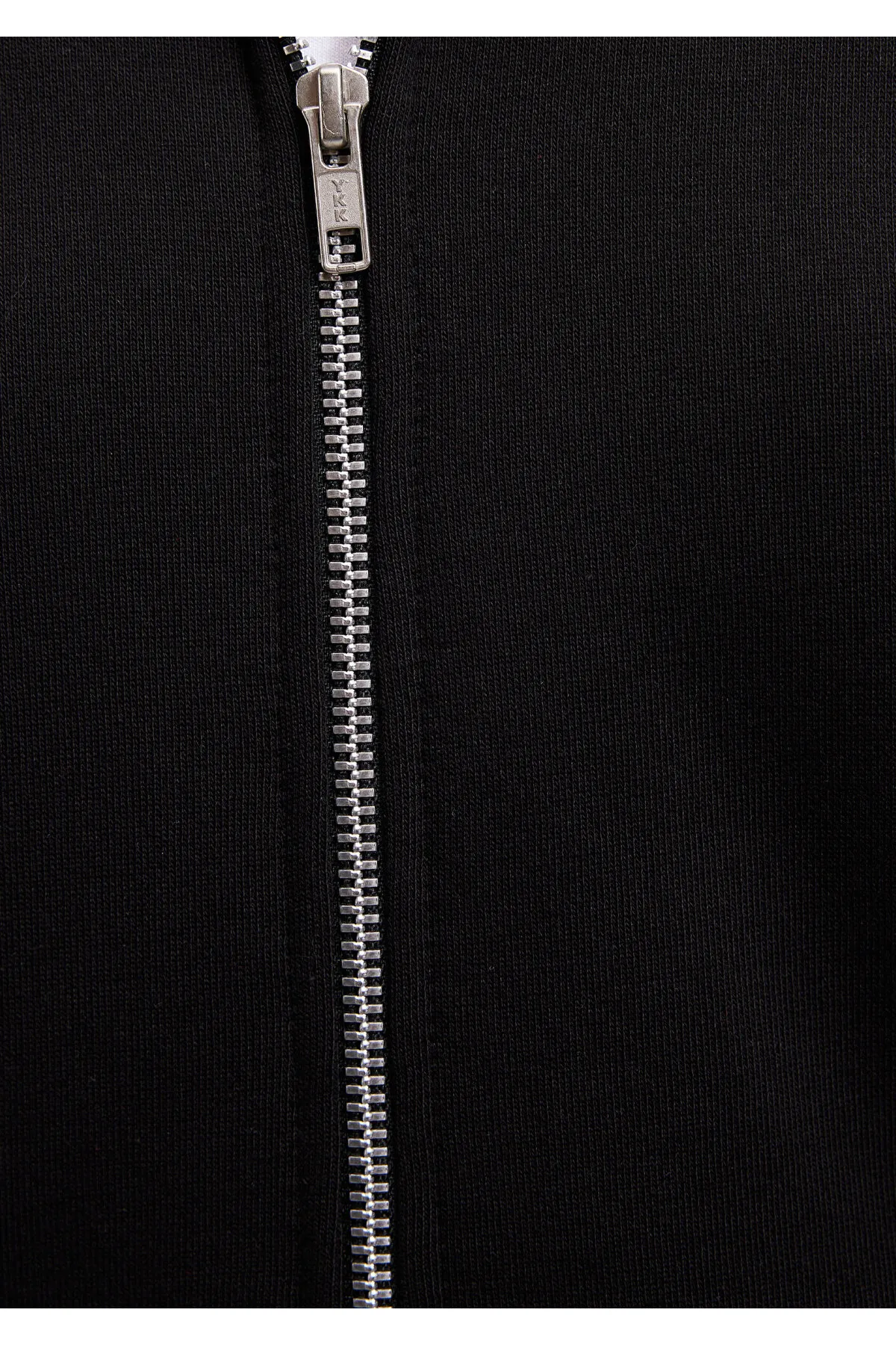 Mavi  Schwarzes Basic-Sweatshirt mit Reißverschluss und Kapuze 1611775-900