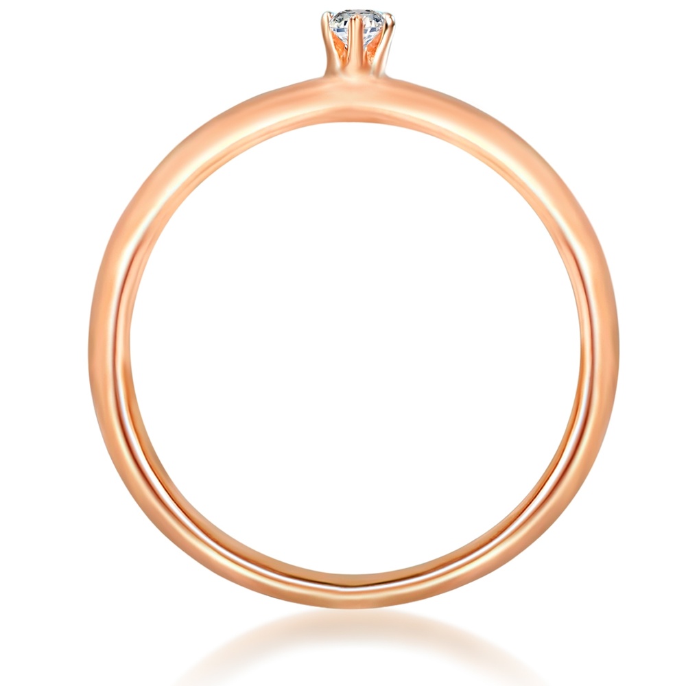 Trilani Bague en argent Argent sterling Oxyde de zirconium (CZ) en Or rose Bague