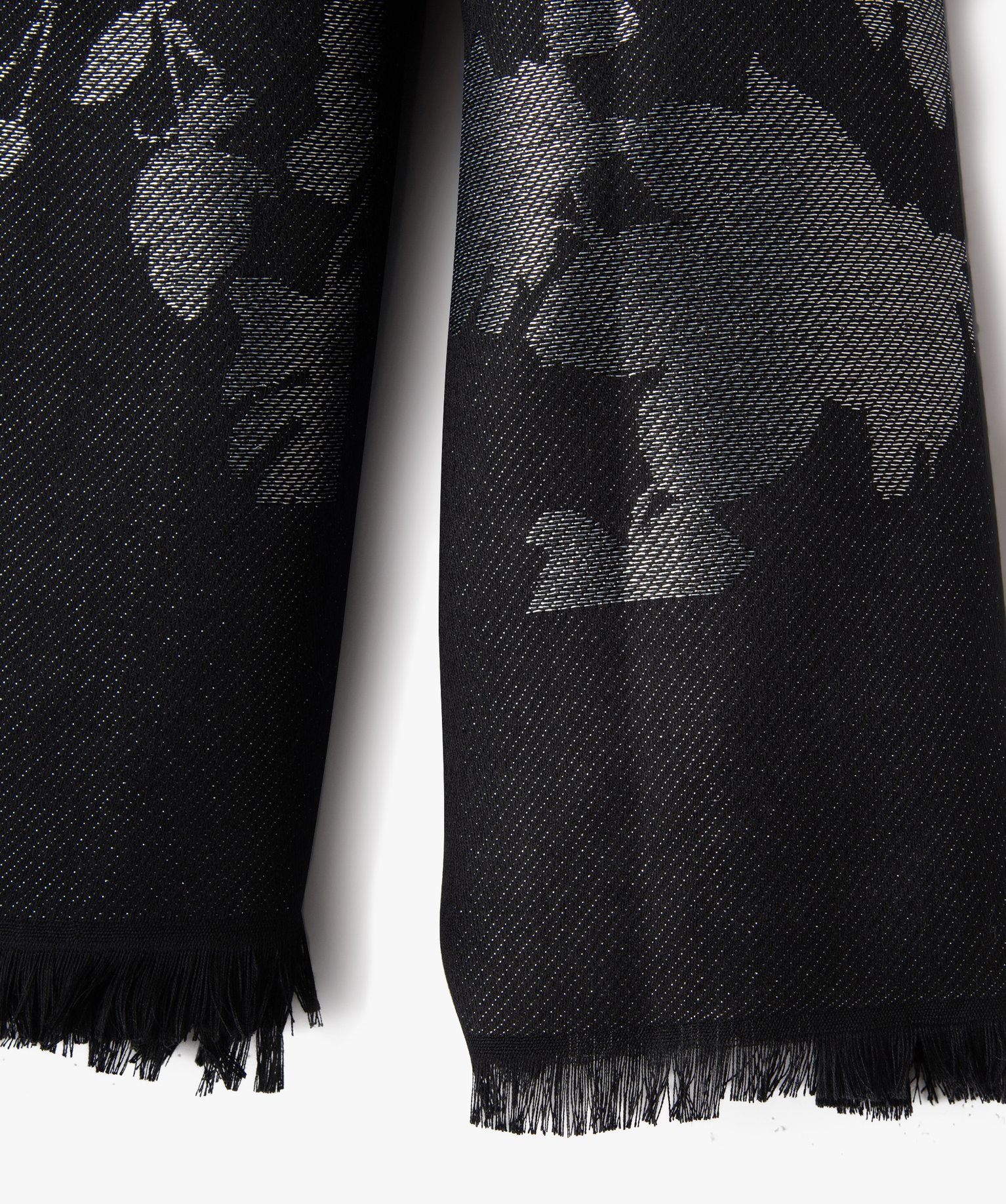 Foulard scintillant à motifs fleuris femme noir | GEMO