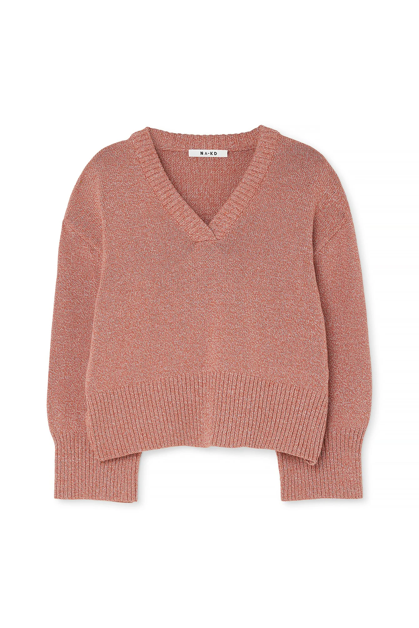 Strickpullover mit V-Ausschnitt und weiten Ärmeln