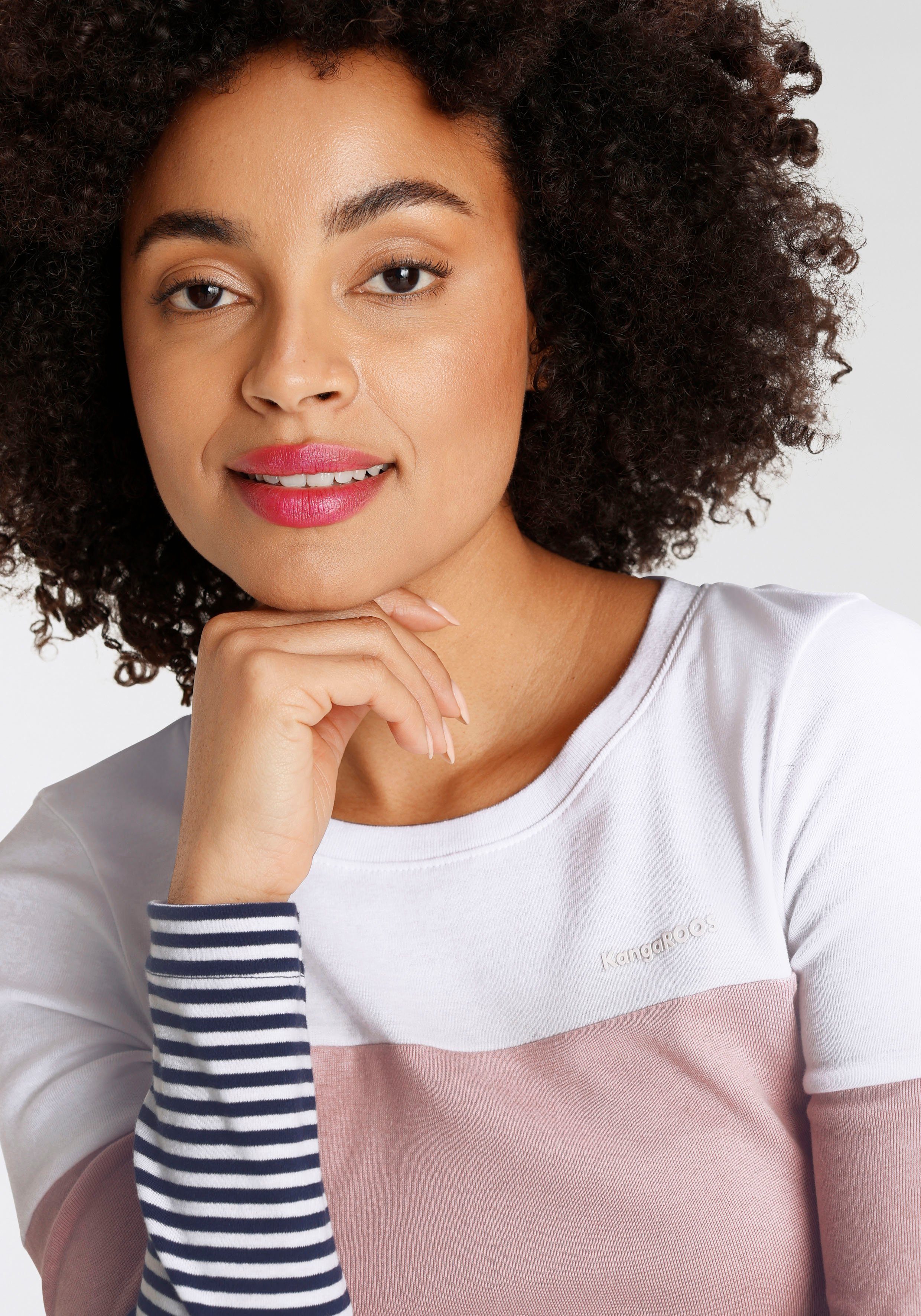 KangaROOS Longsleeve im trendingen Colourblocking-Mix - NEUE KOLLEKTION