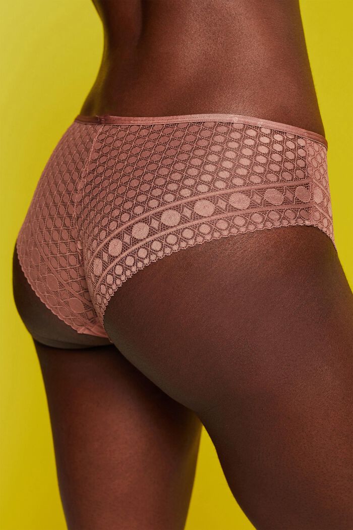 Hipster-Shorts aus Recycling-Material mit Spitze