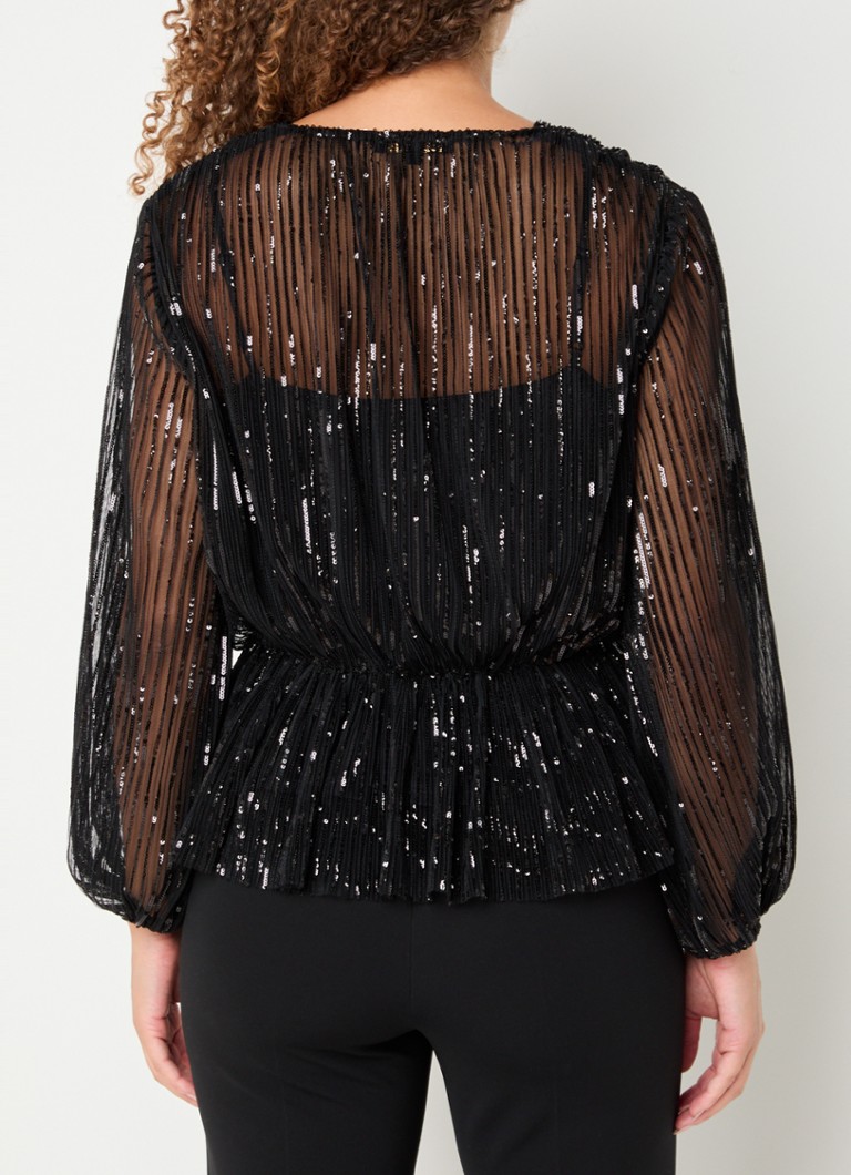 Maje Semi-transparent tunic with sequins