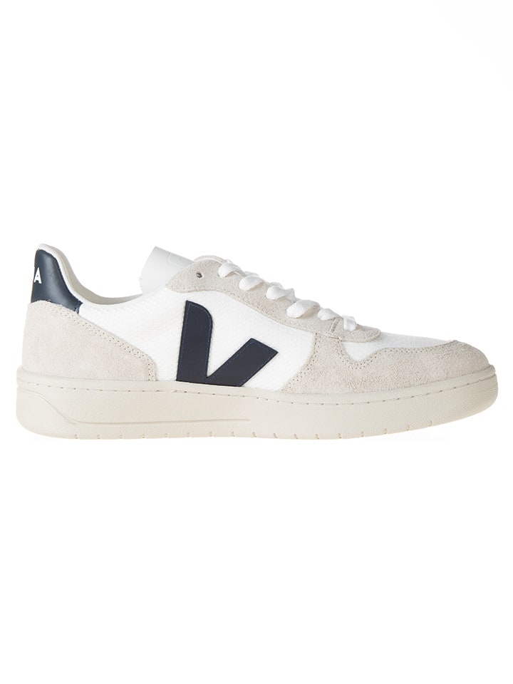 Veja Leder-Sneakers in Weiß/ Beige günstig kaufen