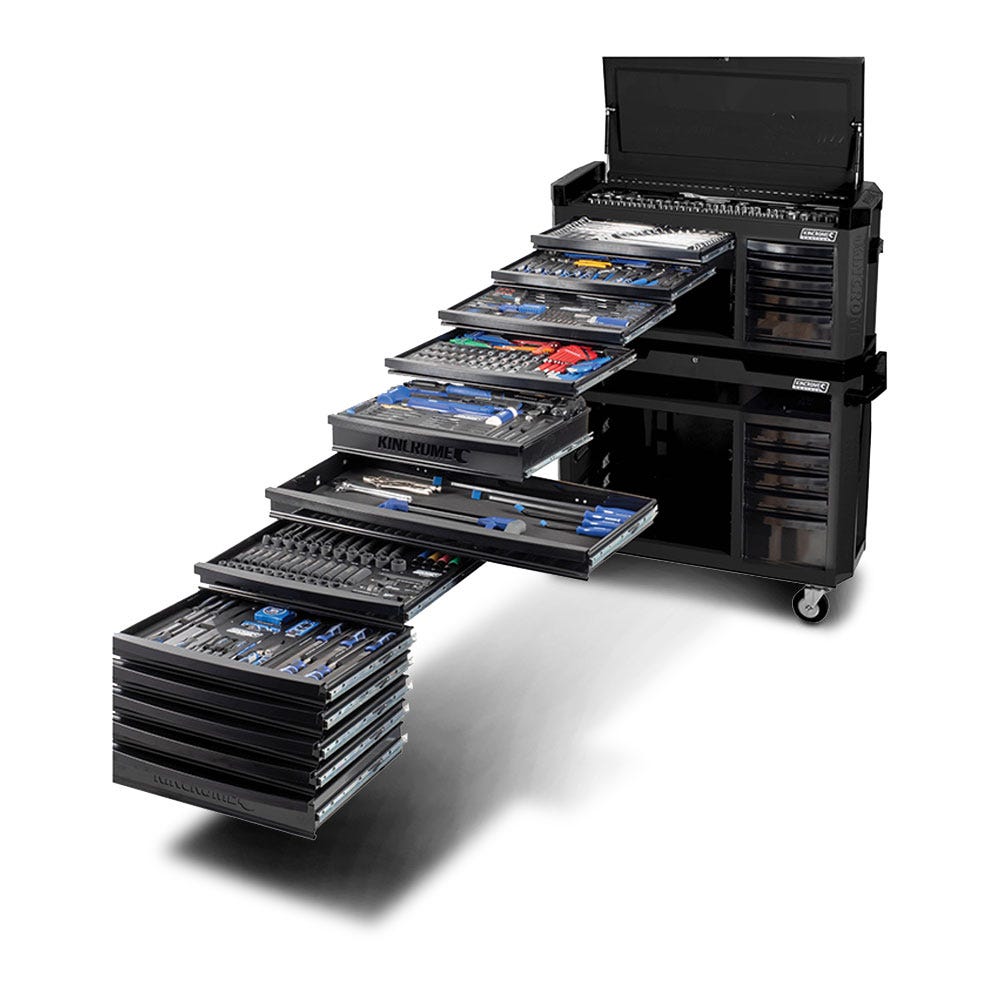 Conjunto de 551 peças de ferramentas para contorno de gavetas largas KINCROME TFL, preto P1810MB