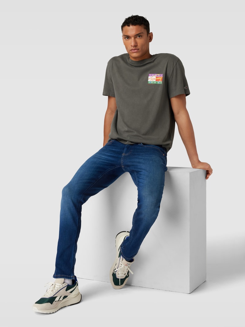 Slim Fit Jeans im 5-Pocket-Design Modell 'AUSTIN' in dunkelblau