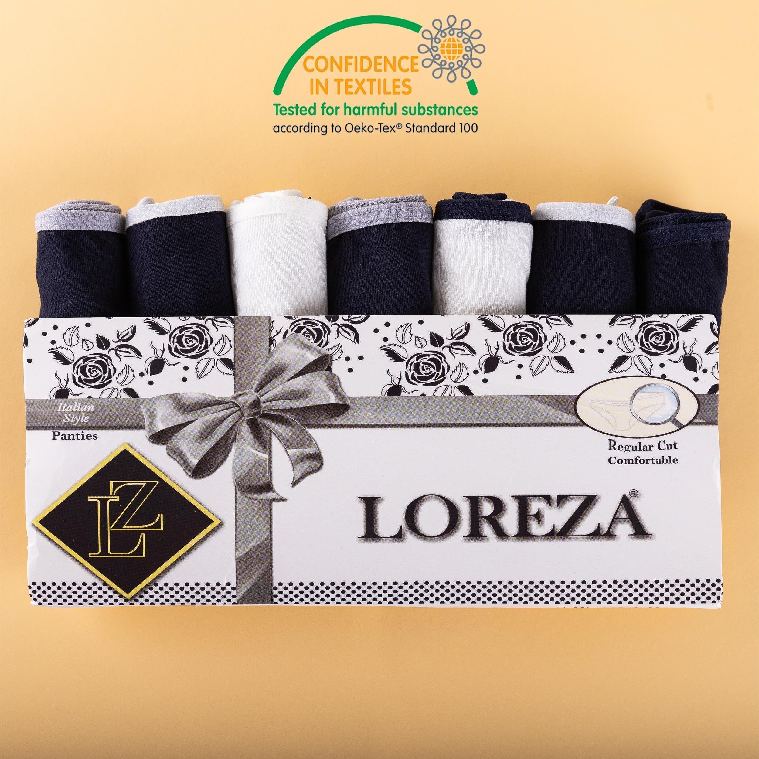 LOREZA Slip 7 Mädchen Kinder Slips Baumwolle Unterhosen Unterwäsche (Spar-Packung, 7-St)