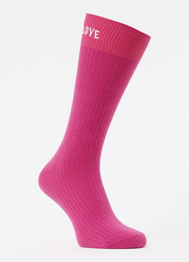 Skarpetki prążkowane z haftem 