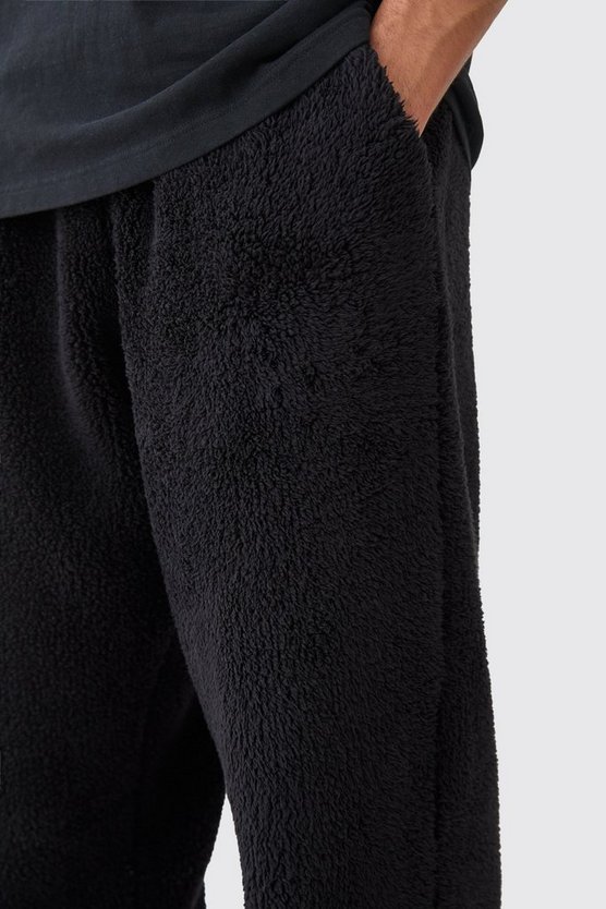Einfache Oversize Borg-Jogginghose