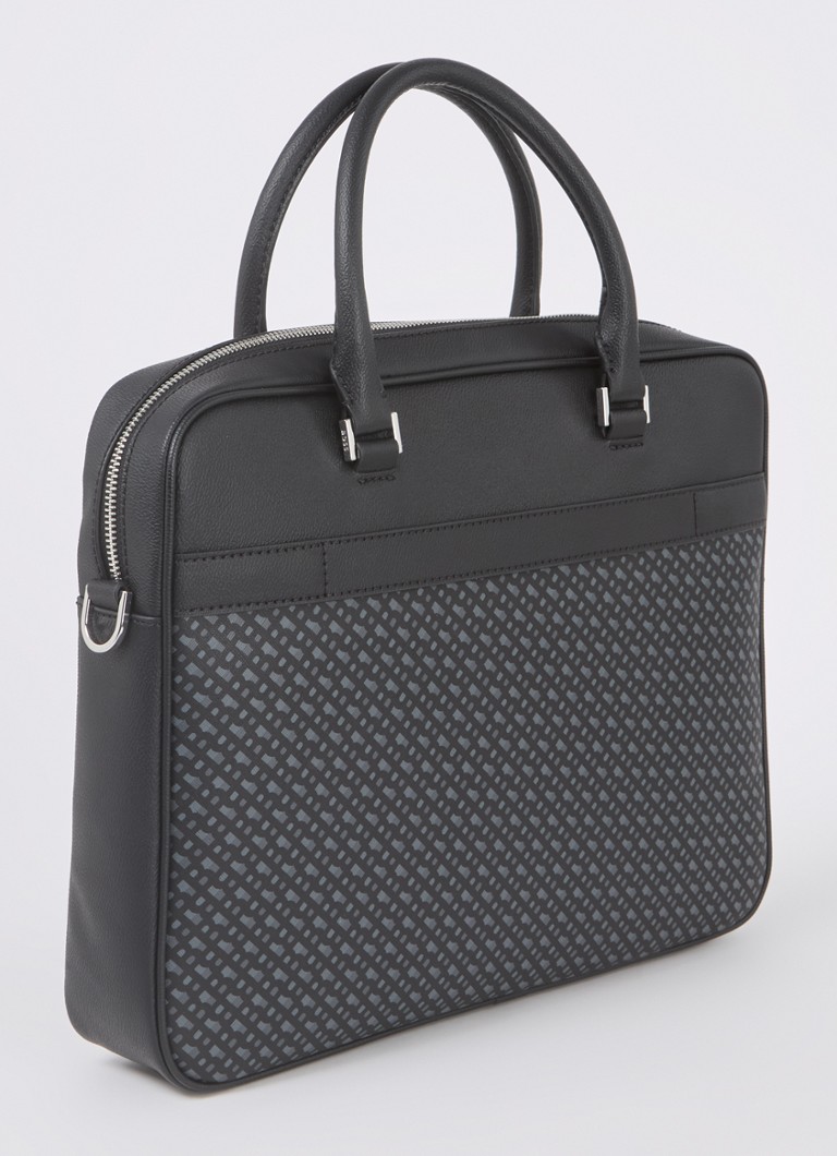 HUGO BOSS torba za laptop sa odvojivim remenom za rame i printom logotipa