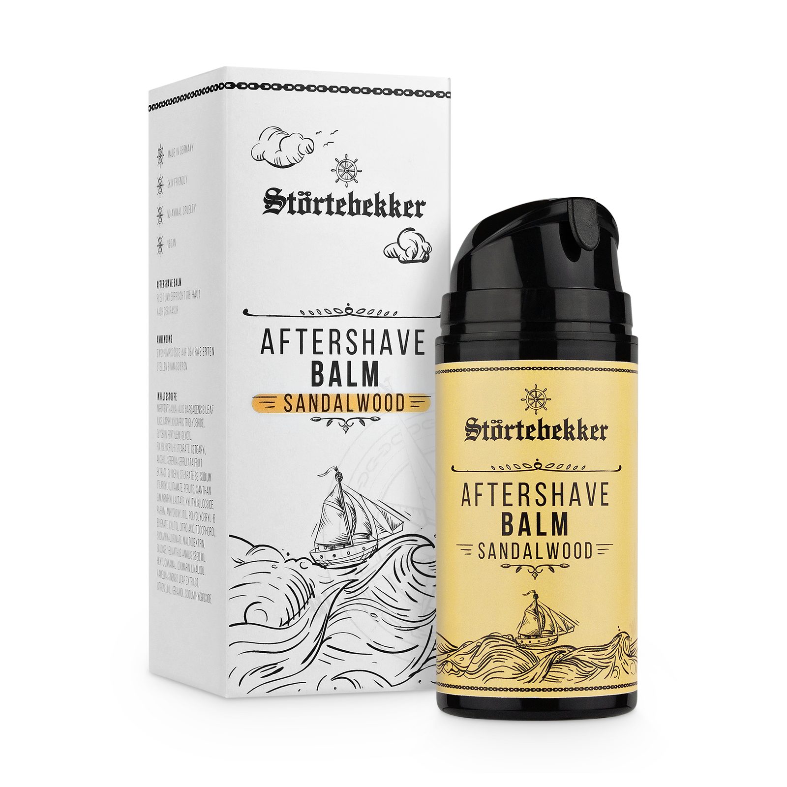 Störtebekker After-Shave Balsam gegen Hautirritationen & Rasurbrand - Hautpflege nach der Rasur