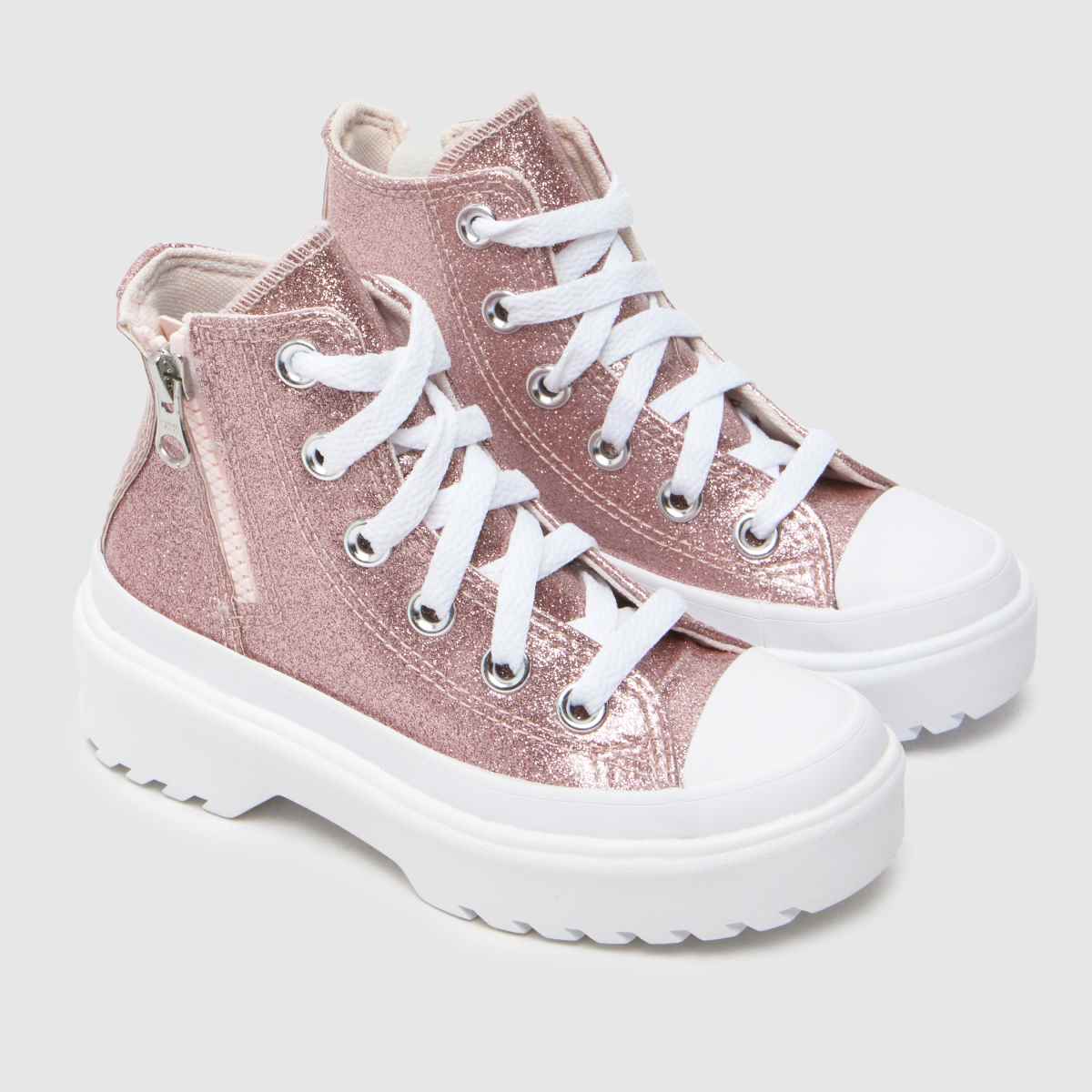 Converse roséguldfärgade all star lugged lift flickor juniorsneakers