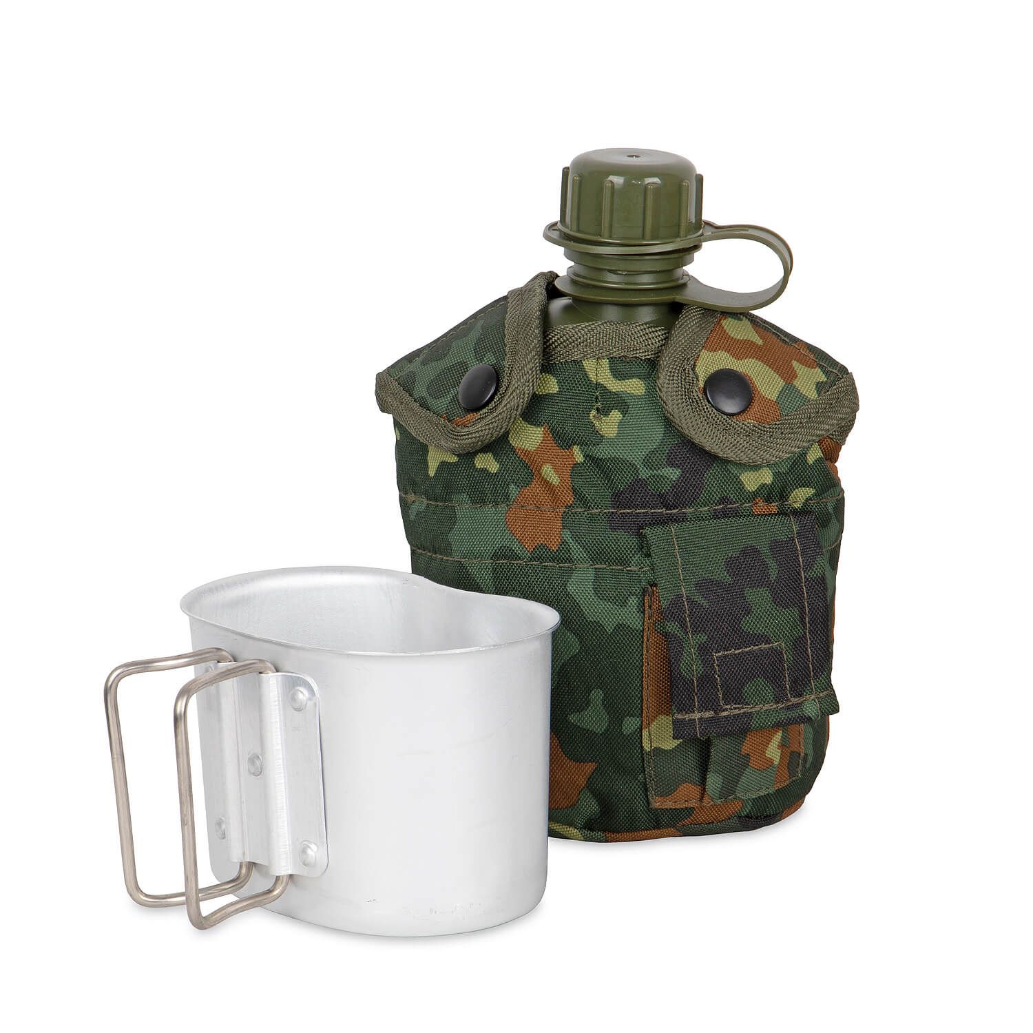 US Feldflasche m. Becher u. Hülle
