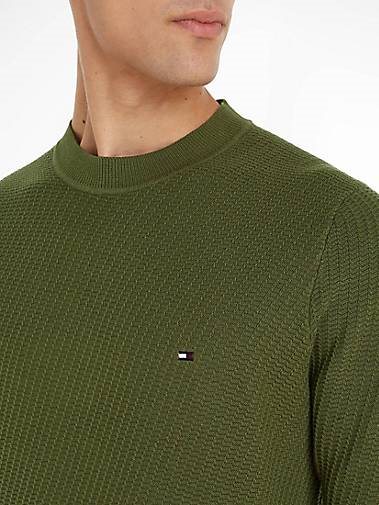 TOMMY HILFIGER Herren Strickpullover RECTANGULAR STRUCTURE CREW