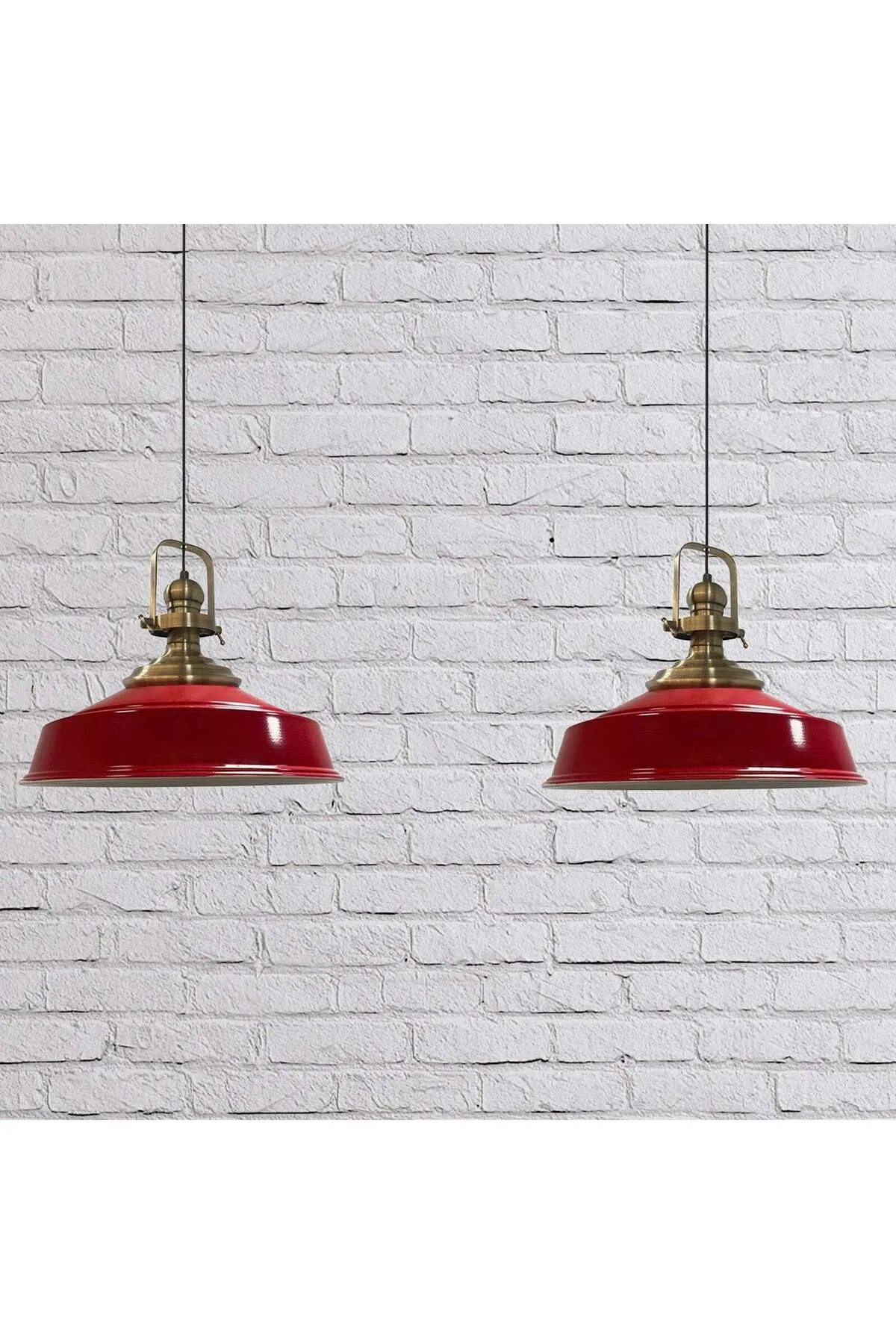 Bamyum  Pendelleuchte Asletl, 2-flammig Metall 41 cm, Gelbe Lampe