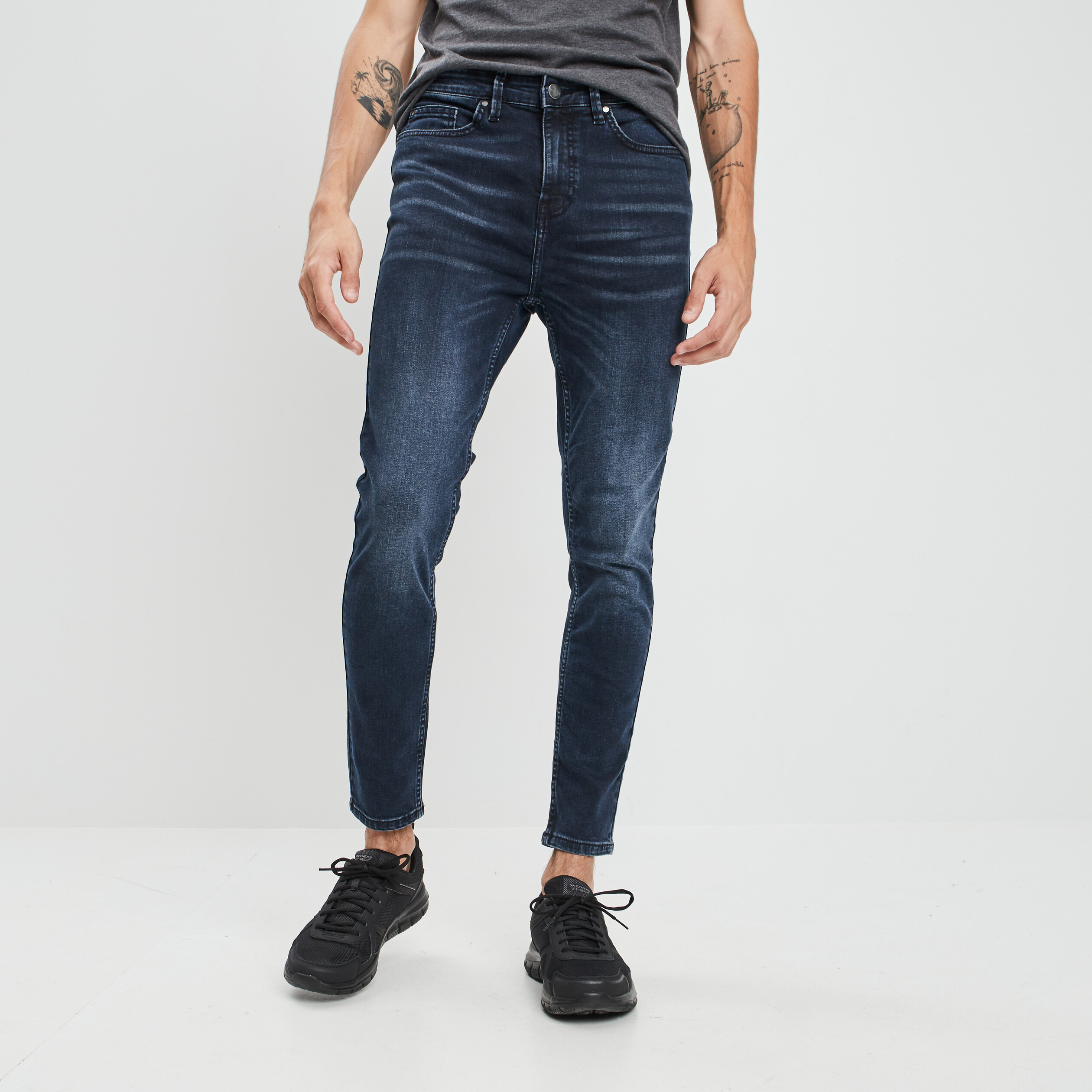 Jeans skinny denim blue black homme | La Halle