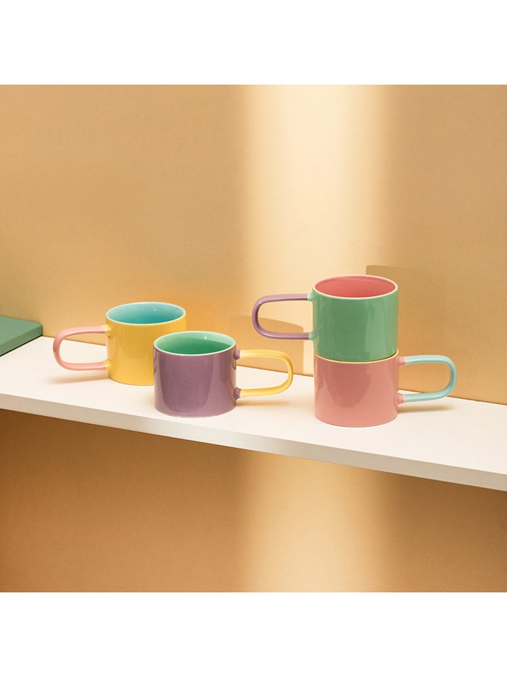 Homla Tasse ''Finko'' in Rosa/ Gelb/ Hellblau - 300 ml günstig kaufen onesize