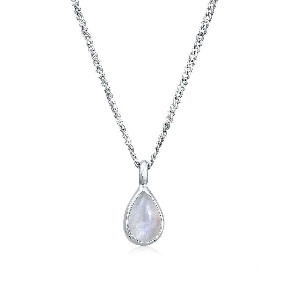 Elli PREMIUM Elli PREMIUM Collier Femmes Goutte Pendentif Elégant avec pierre de lune en argen Bijoux