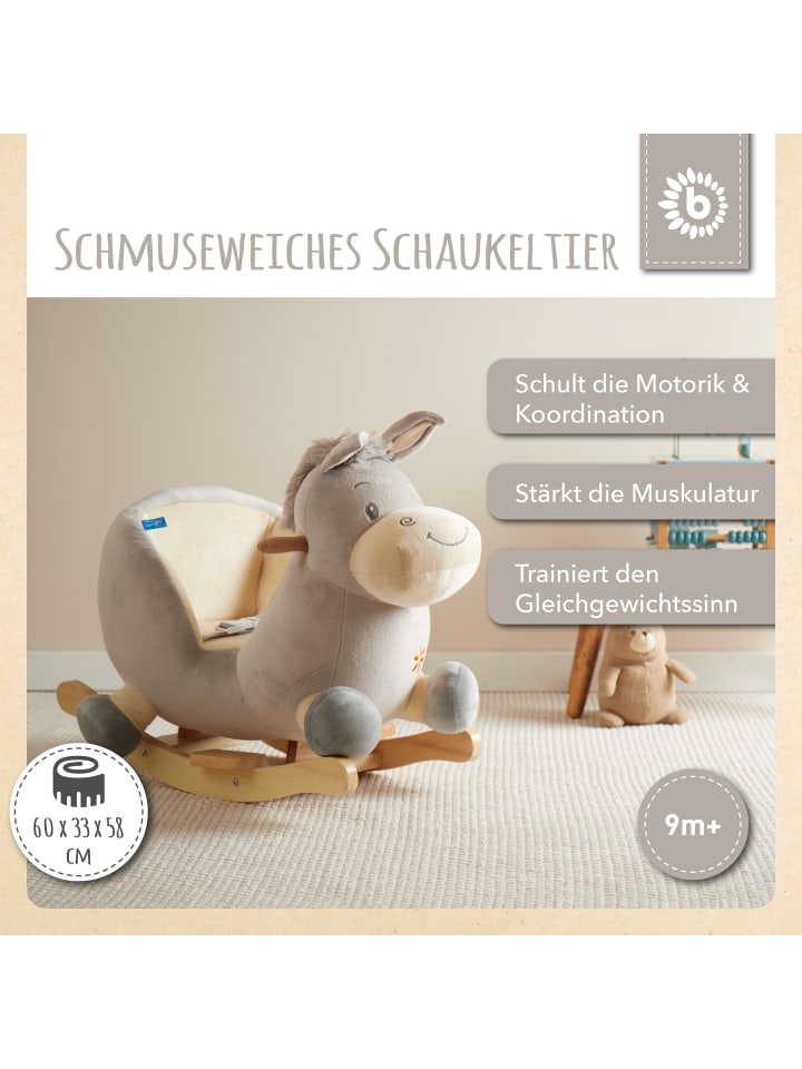 Bieco Spielwaren Schaukeltier Esel Fips in Grau günstig kaufen onesize