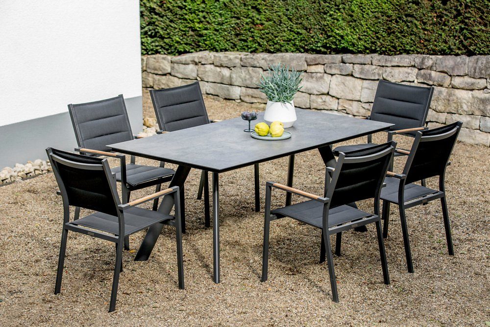 NIEHOFF GARDEN Gartentisch Niehoff Noah Tisch Aluminium Stativprofil Anthrazit/HPL (1)