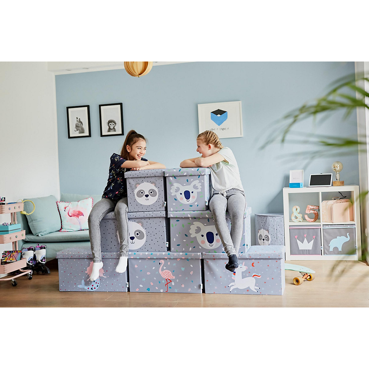 Aufbewahrungsbox Sitzhocker Koala, 35,5 x 35,5 x 35,5 cm